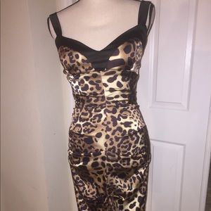 Cache fitted dress animal print